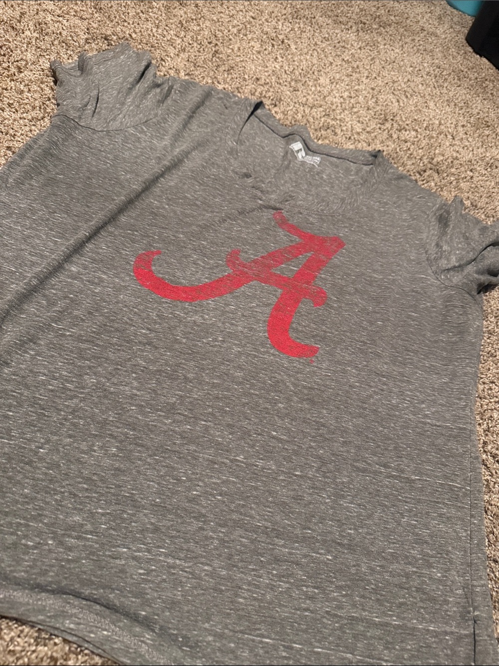 Alabama Crimson Tide Gray Short-Sleeve Logo T-Shirt (3XL) EUC!